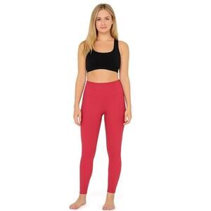 2/$30 GapFit High Waist Ribbed Ankle Leggings Pink City Medium #A0633 TRB3